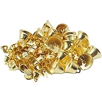 Amazon｜Operitacx 120個 ジングルベル ゴールド 小さなベル クラフト